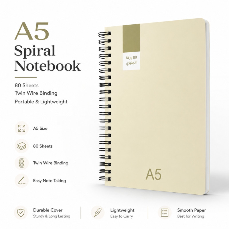 Stylish notebook – Ivory Premium Quality (21 x 15cm)