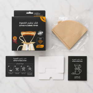Premium Cone-Shaped Coffee Filter Papers – Pour-Over Brewing – Beige (12x16cm)