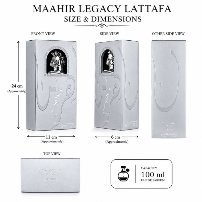 Classic Parfume – Silver Premium Quality (100ml | 24 x 11 cm)
