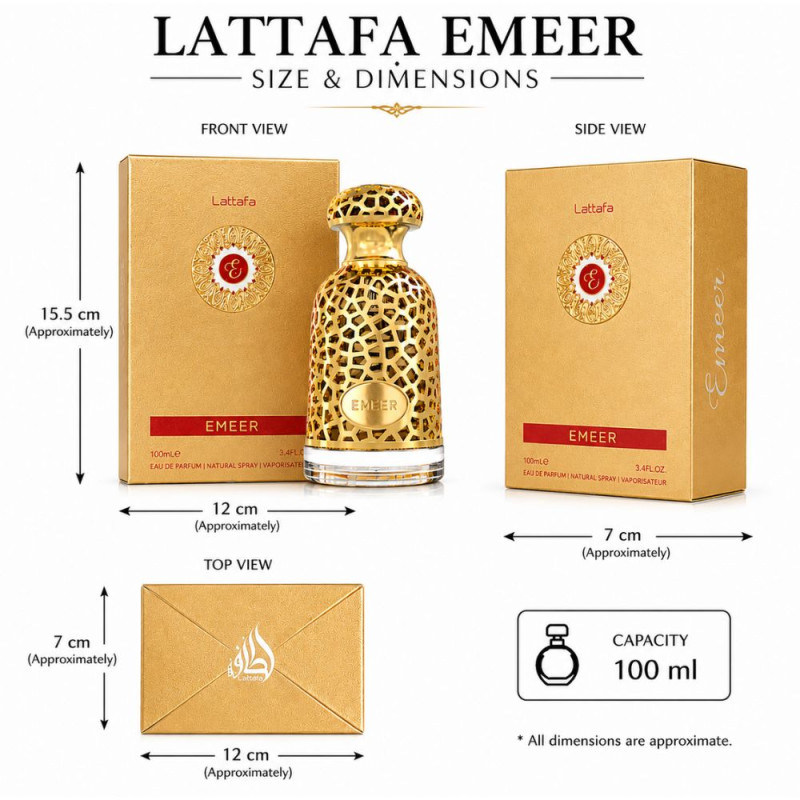 Essential Parfume – Gold Premium Quality (100ml | 15.5 x 12 cm)