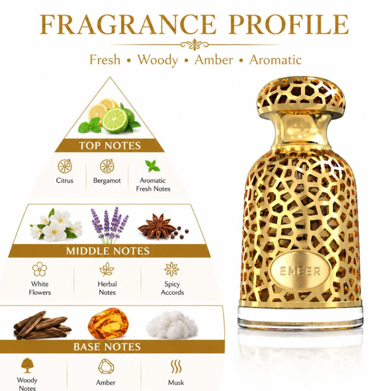 Essential Parfume – Gold Premium Quality (100ml | 15.5 x 12 cm)