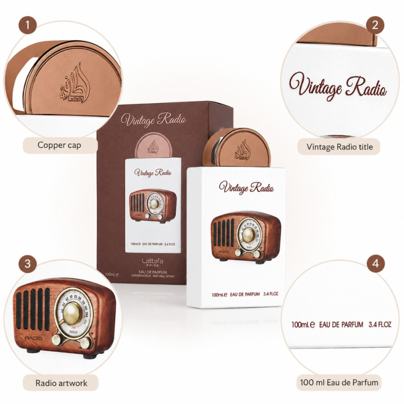 Insulated Vintage Radio – Brown (100ml)