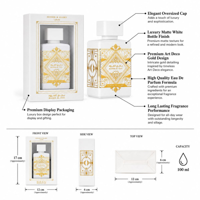 Essential Parfume – White Premium Quality (100ml | 17 x 12 cm)