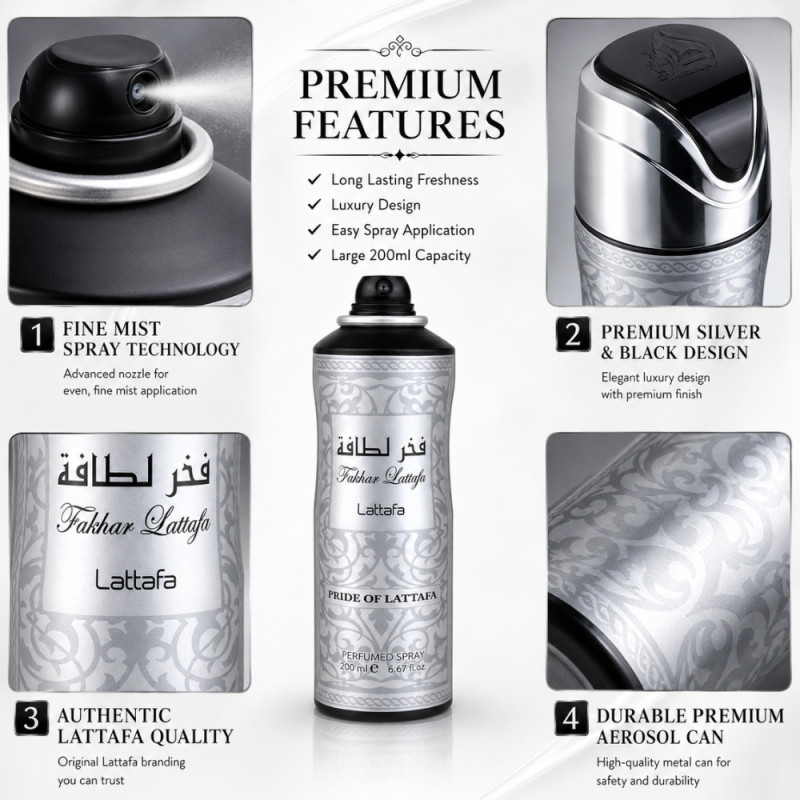 Quality Body Spray – Silver Premium Quality (200ml)