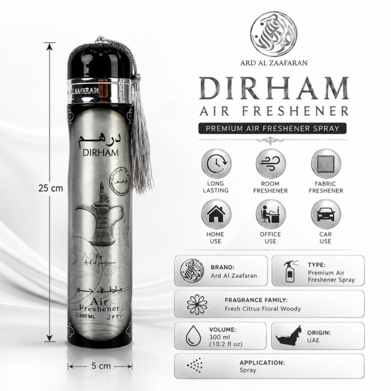 Elegant Air Freshener – Silver Premium Quality (300ml)