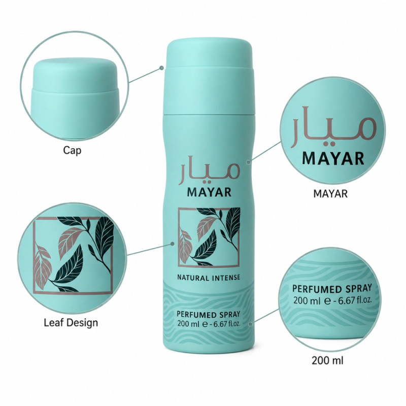 200ml Natural Intense Deo Mayar - Teal