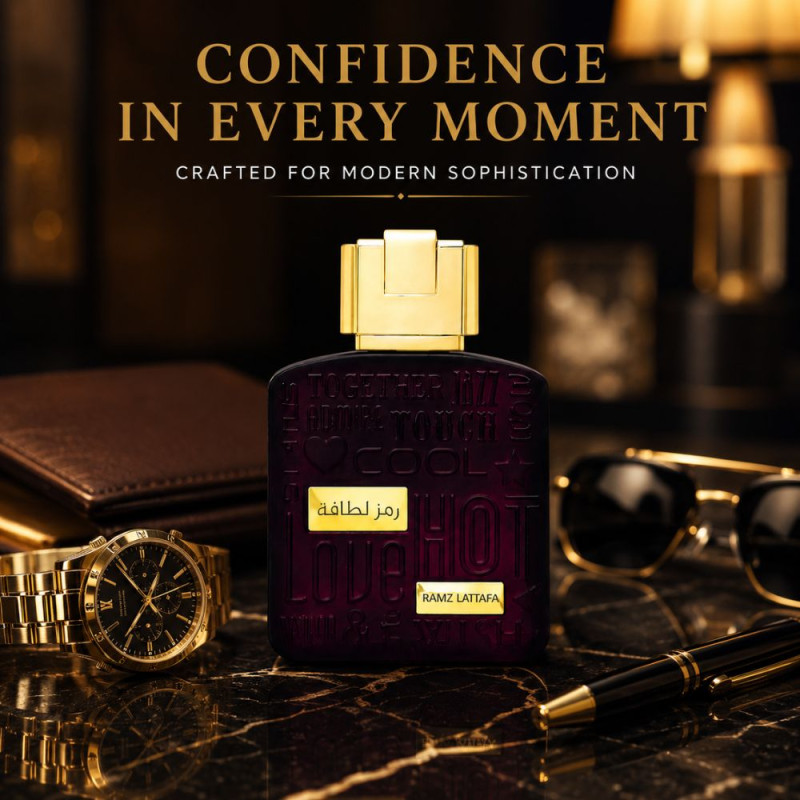 Deluxe Parfume – Gold  Maroon Premium Quality (100ml | 15.5 x 8 cm)