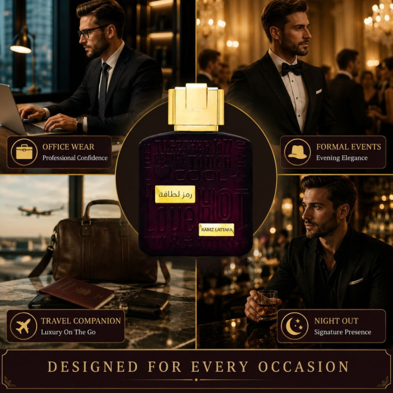 Deluxe Parfume – Gold  Maroon Premium Quality (100ml | 15.5 x 8 cm)