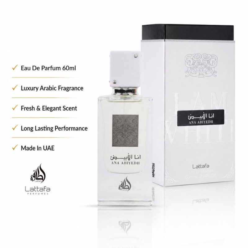 Professional Parfume – White Premium Quality (60ml | 13.5 x 5.5 cm)