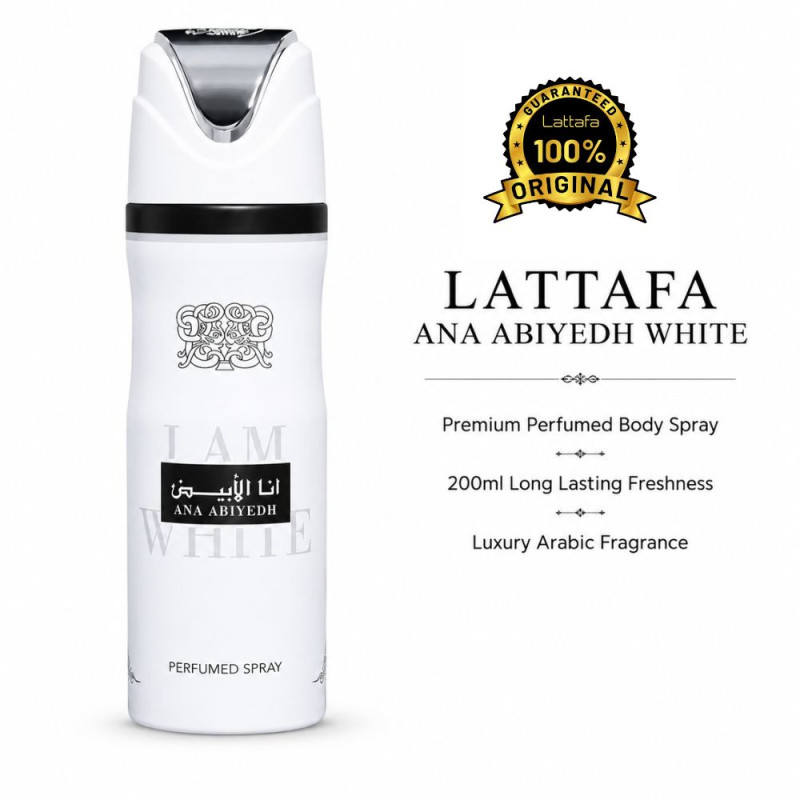 Superior Body Spray – White Premium Quality (200ml | 20 x 5 cm)
