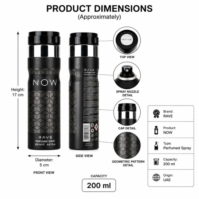 Stylish Parfume – Black Premium Quality (200ml | 17 x 5 cm)