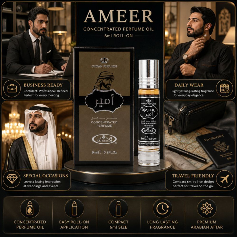 Stylish Attar – Light Brown | Black Premium Quality (6ml | 10 x 5 cm)