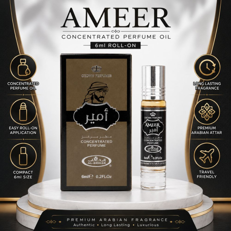 Stylish Attar – Light Brown | Black Premium Quality (6ml | 10 x 5 cm)