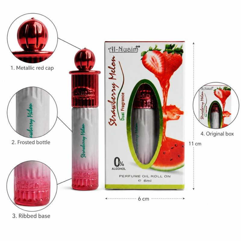 Al-Nuaim "Strawberry Melon" Attar Perfume Roll On – 6ml