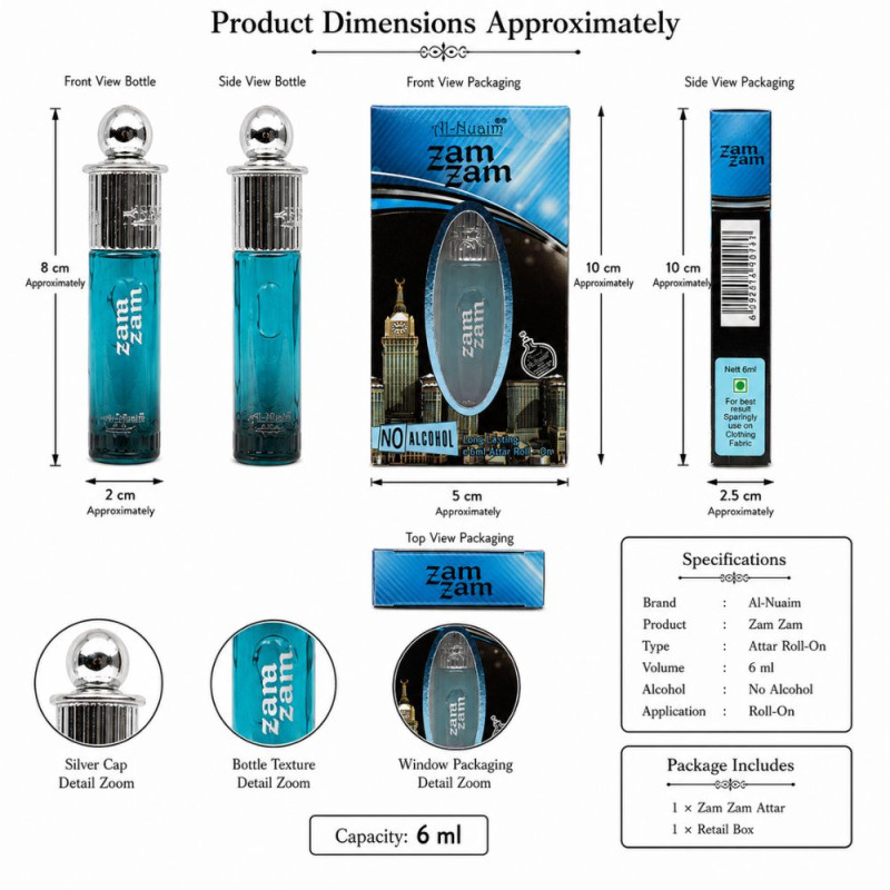 Premium Attar – Aqua Premium Quality (6 ml x 10 x 5 cm)