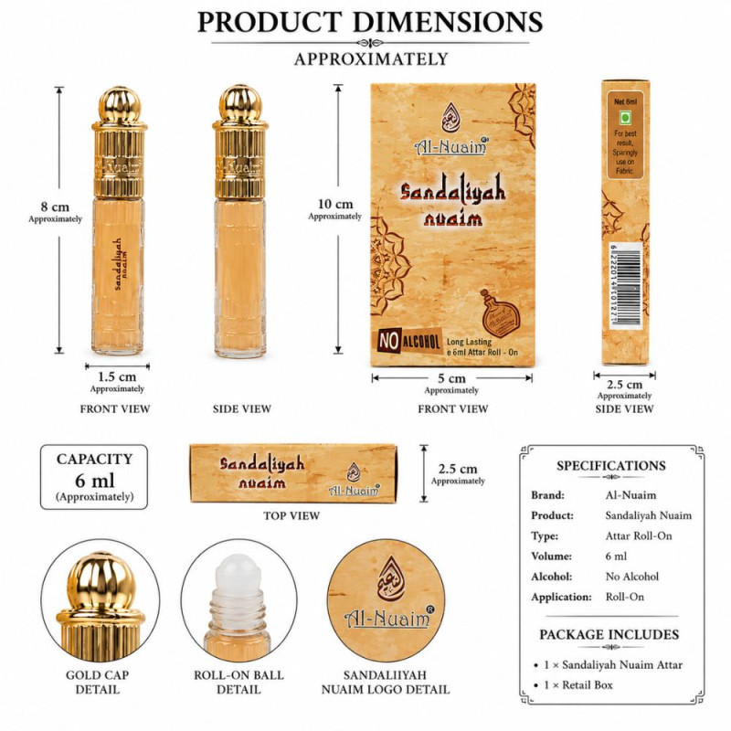 Classic Attar – Tan Premium Quality (6 ml | 10 x 5 cm)