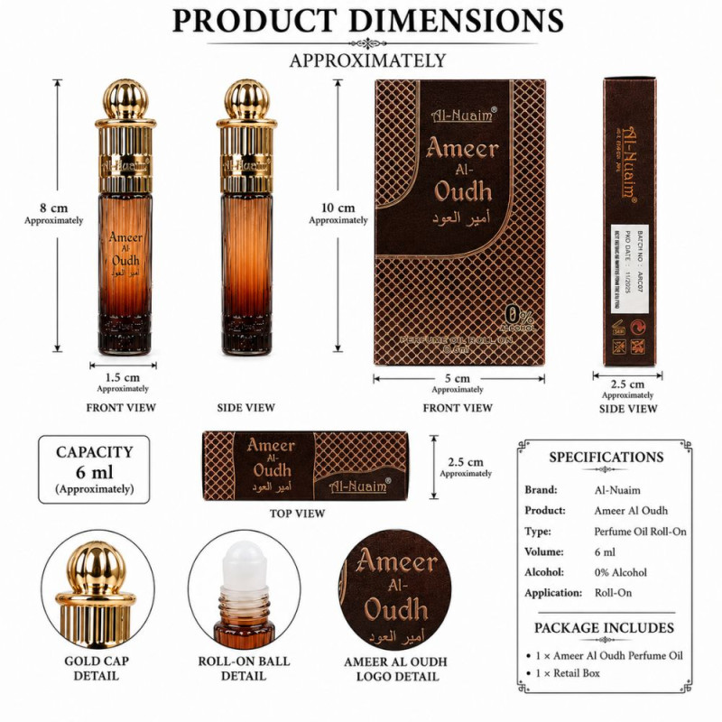 Elegant Parfume – Brown Premium Quality (6ml | 10 x 5 cm)