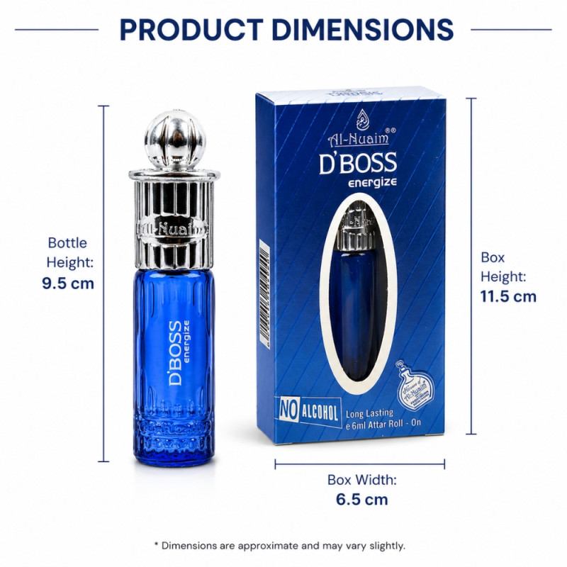 Professional Al-Nuaim D'BOSS Energize – Concentrated Attar Oil Perfume for Men (6ml)
