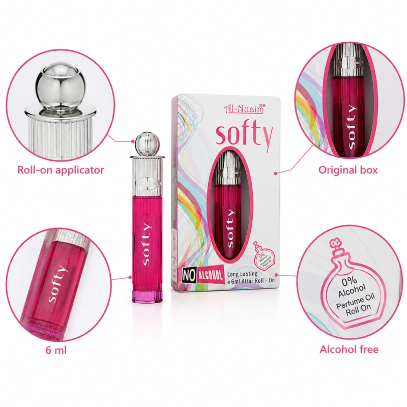 Al-Nuaim "Softy" Attar Perfume - 6 ml roll on