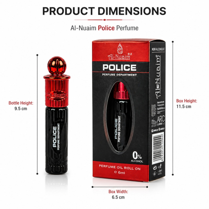 Professional Al-Nuaim Police Attar – Non-Alcoholic Perfume Oil Roll-On (6ml)