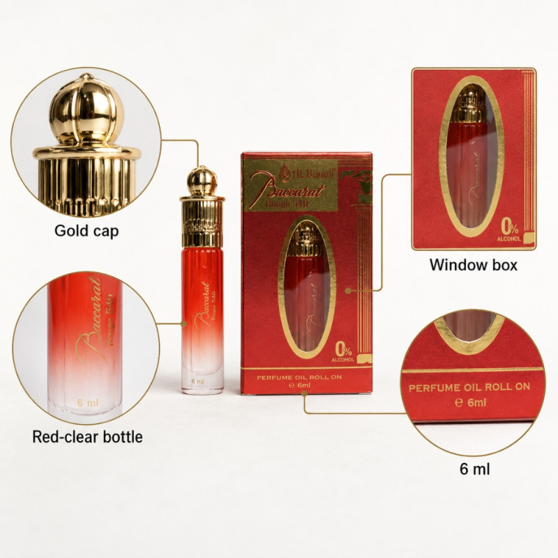 Al-Nuaim "Baccarat Rouge 540" Attar Perfume Roll On – 6ml