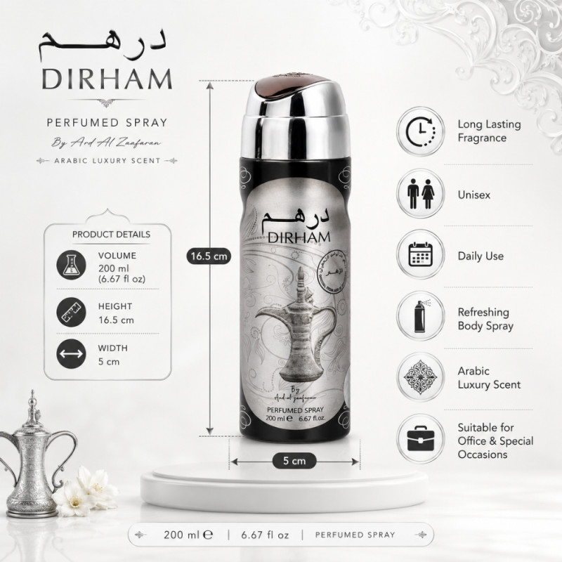 Classic Perfumed Spray – Silver Premium Quality (200ml)