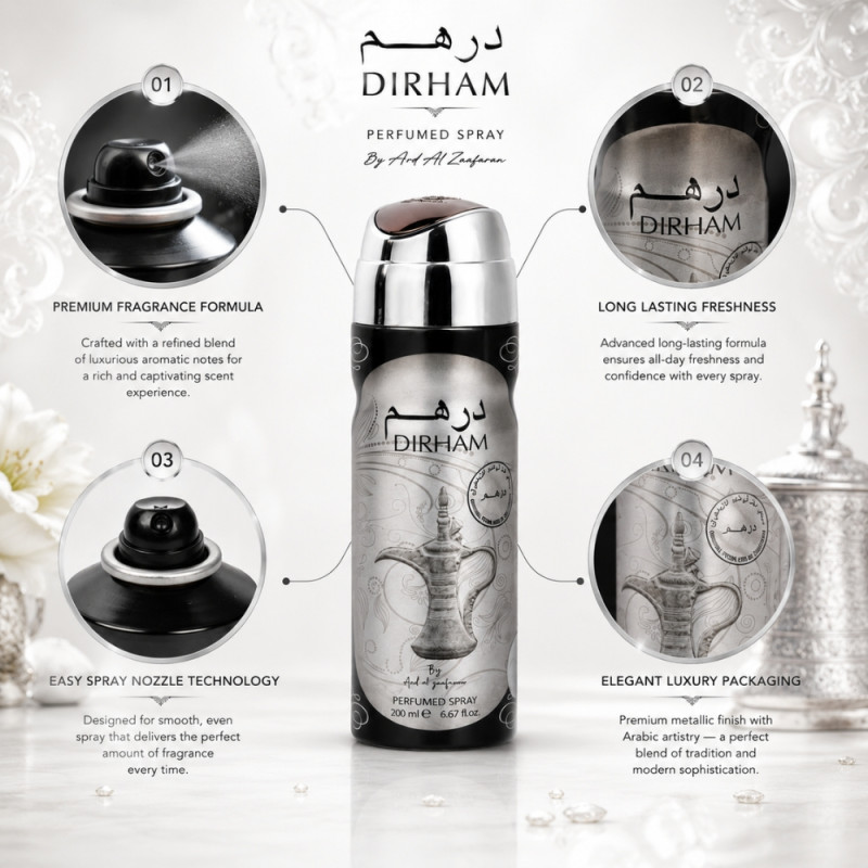 Classic Perfumed Spray – Silver Premium Quality (200ml)