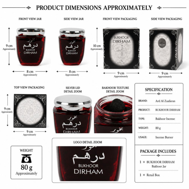 Premium Bukhoor – Red Premium Quality (80g x 10 x90 cm)