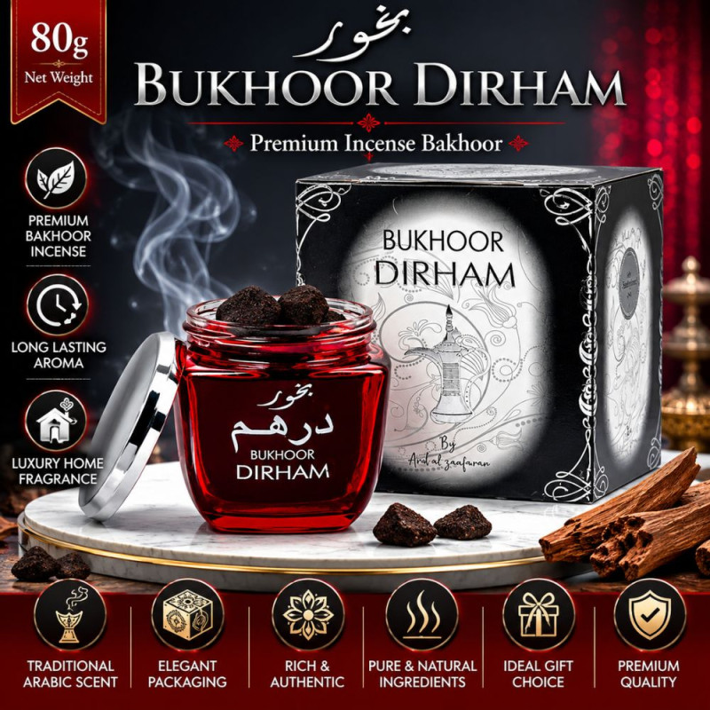 Premium Bukhoor – Red Premium Quality (80g x 10 x90 cm)