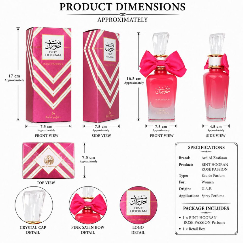 Modern Parfume – Hot Pink Premium Quality (100ml | 17 x 7.5 cm)
