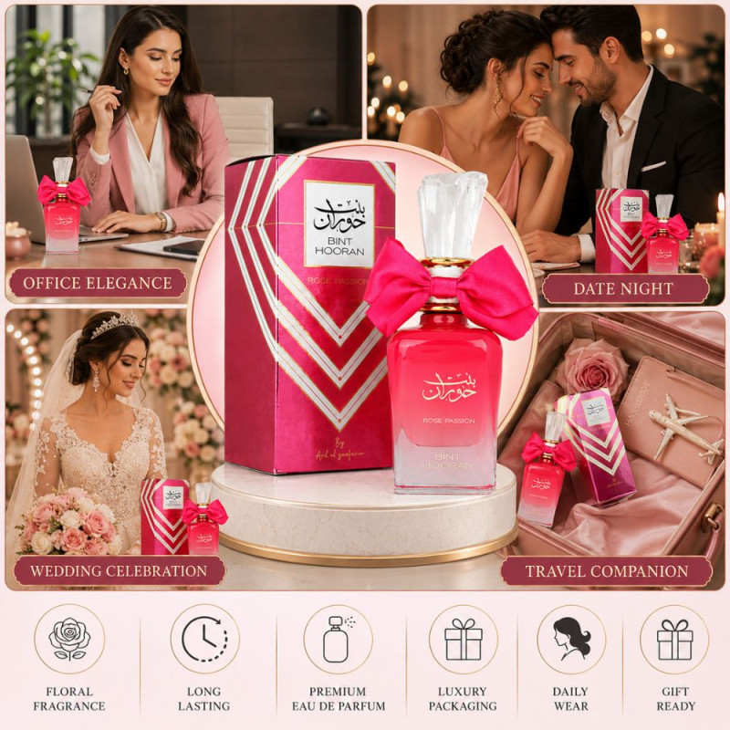 Modern Parfume – Hot Pink Premium Quality (100ml | 17 x 7.5 cm)