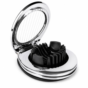 Elegant Egg Cutter – Silver Black Premium Quality (12 x 10 cm)