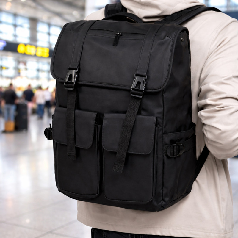 Urban Trend Scratch-Resistant Laptop Backpack – Matte Black (42cm)