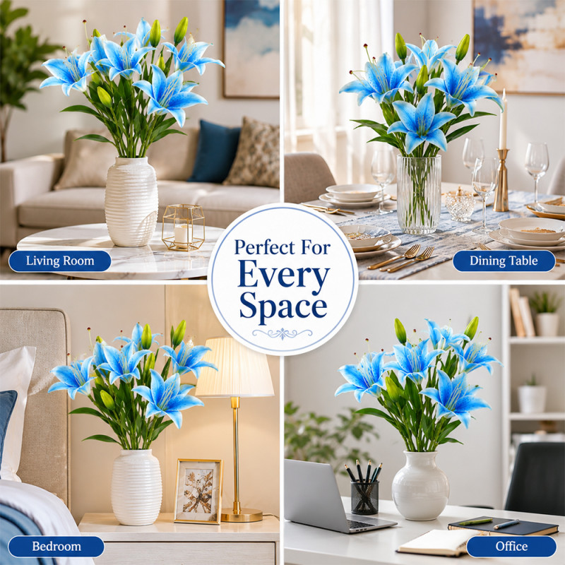 Quality ARTIFICIAL FLOWER – Blue Premium Quality (62cm)