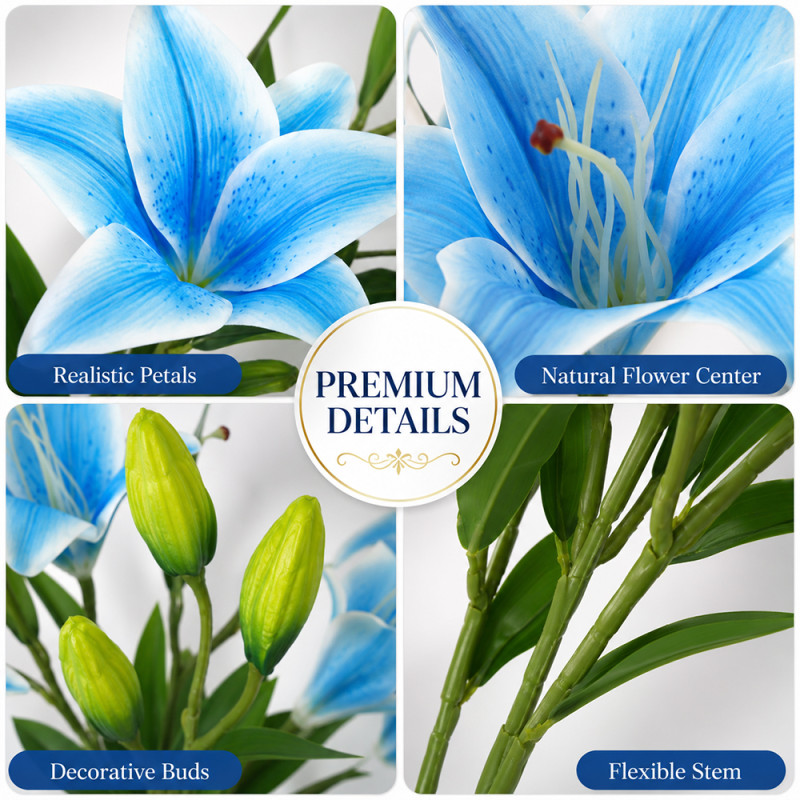 Quality ARTIFICIAL FLOWER – Blue Premium Quality (62cm)