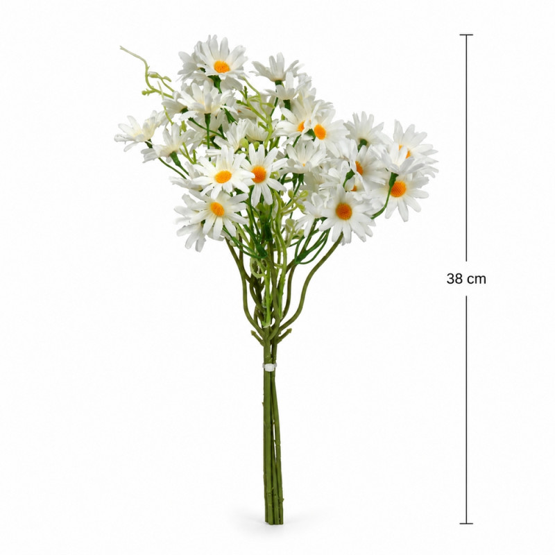 Resin Craft Artificial Daisy Bouquet Designed for Home Décor &amp; Event Styling – Green (H-38cm)