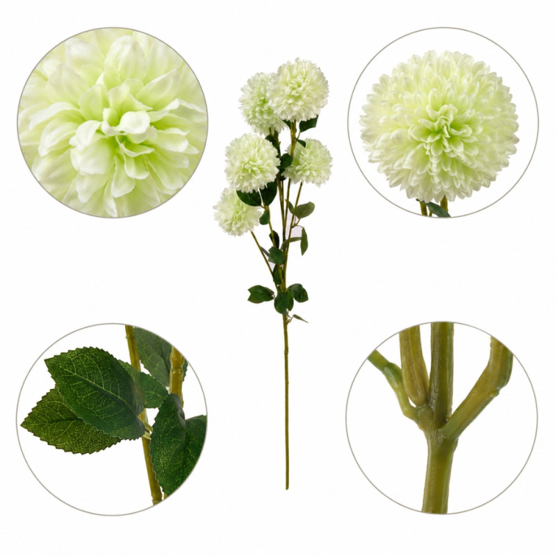 Prime Grip Artificial Dahlia Spray Designed for Home Décor &amp; Event Styling – Green (H-80cm)