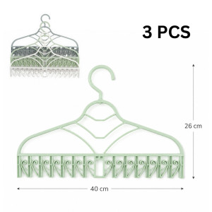 True Gleam Clothes Hanger Designed for Effortless Laundry &amp; Garment Care – White (3 PCS)