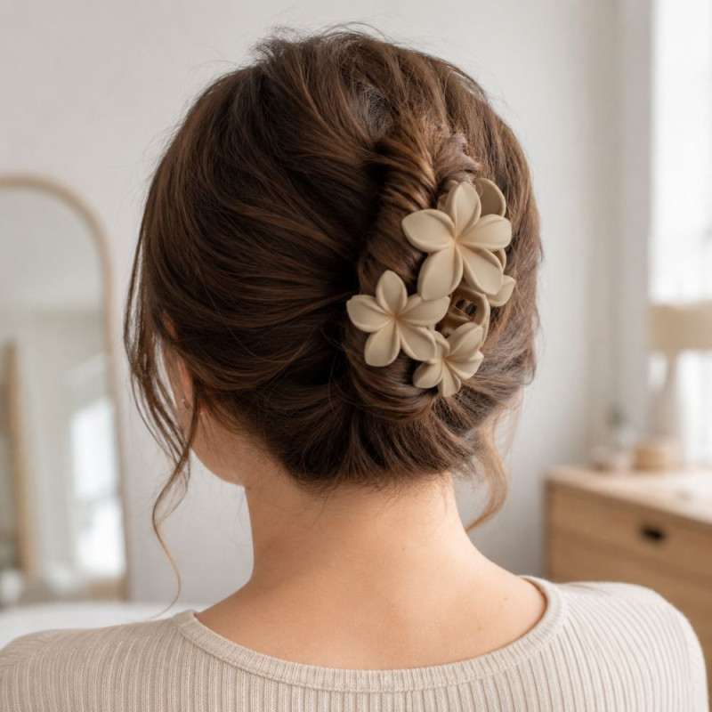 Floral Hair Claw Clip