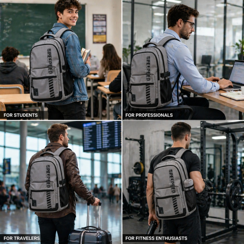 Urban Explorer High-Capacity Backpack – Soft Cloud Grey (50cm)