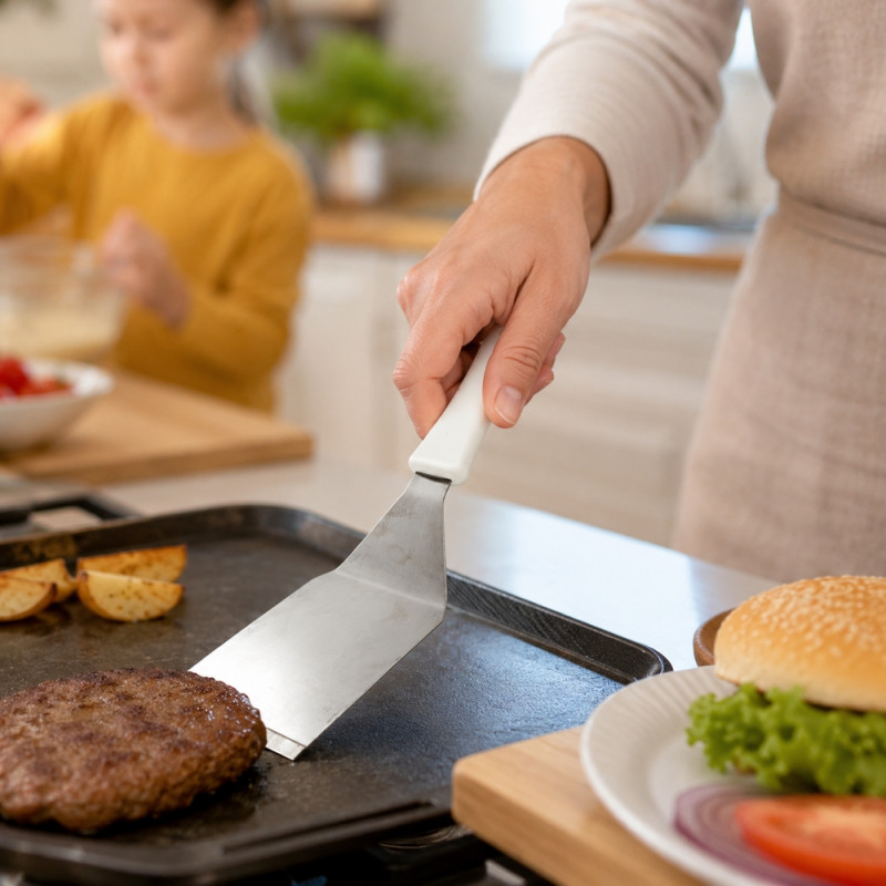 Stainless Steel Turner – White
