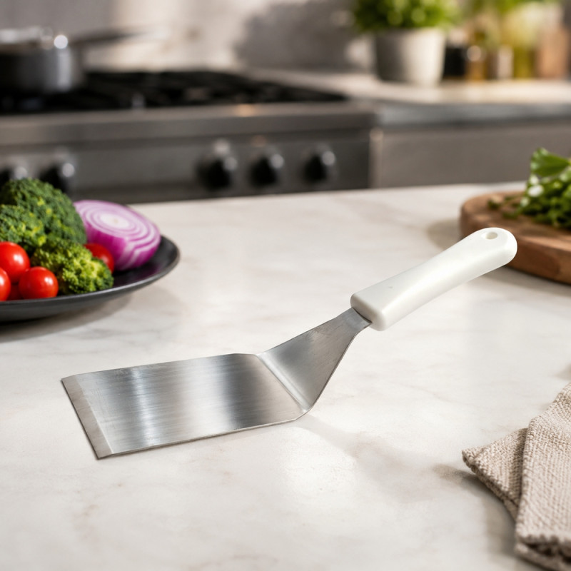 Stainless Steel Turner – White