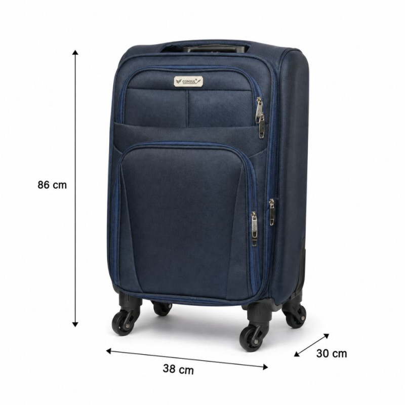 Navy Blue Trolley Luggage -86cm