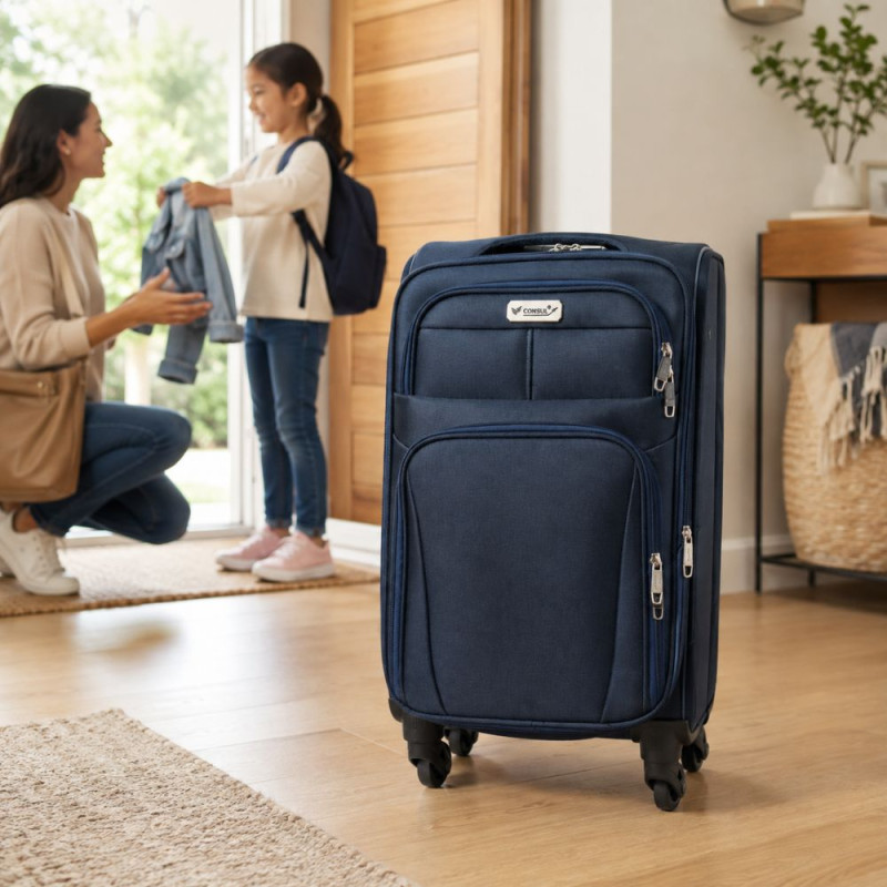 Navy Blue Trolley Luggage -86cm