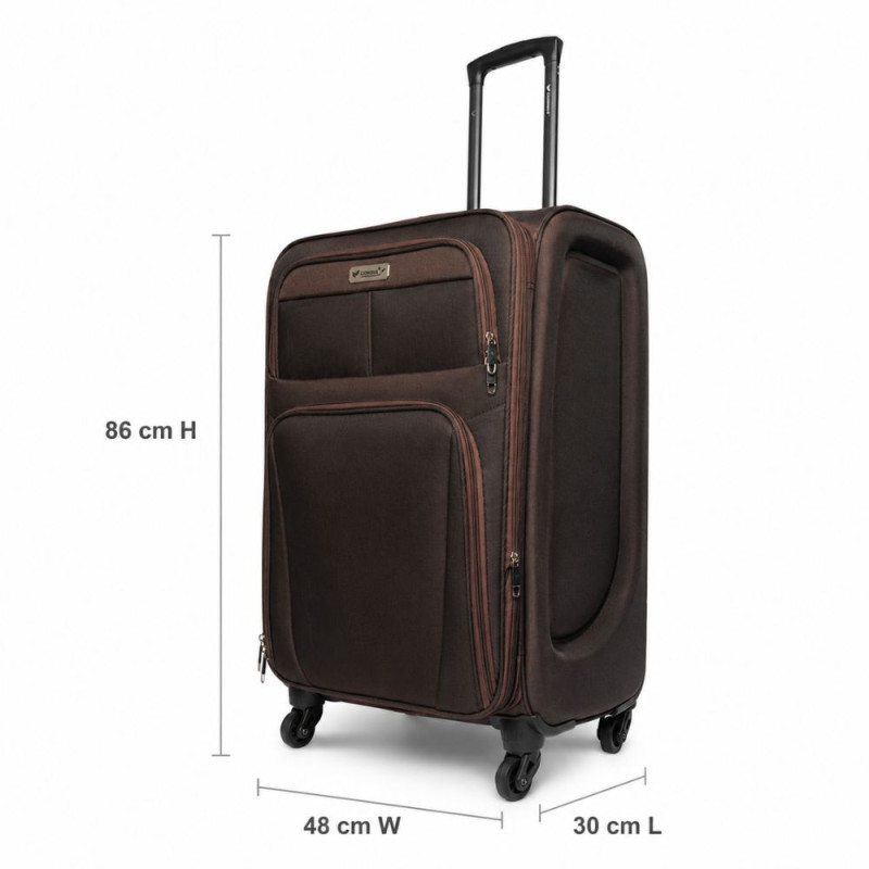 Brown Travel Trolley Luggage -86cm