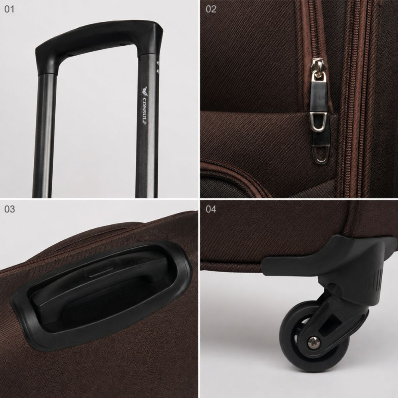 Brown Travel Trolley Luggage -86cm