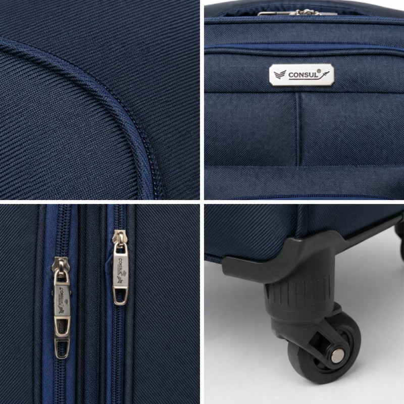 Blue Rolling Trolley Luggage - 66cm