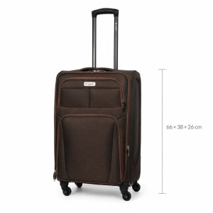 Brown Travel Luggage Suitcase - 66cm