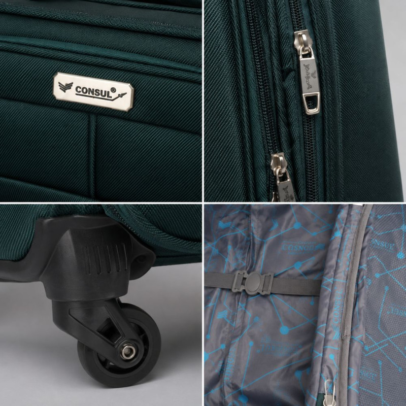CONSUL Green Trolley Luggage - 66cm