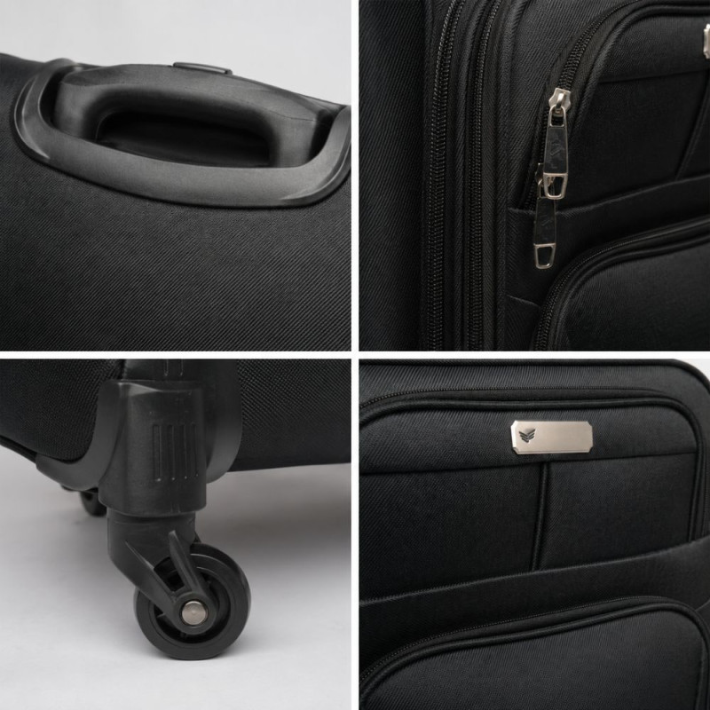 Consul Black Travel Luggage - 76cm